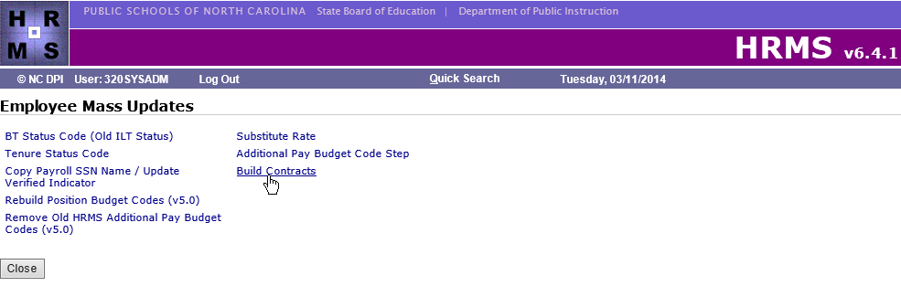 Hrms Comm Site Contracts Mass Build